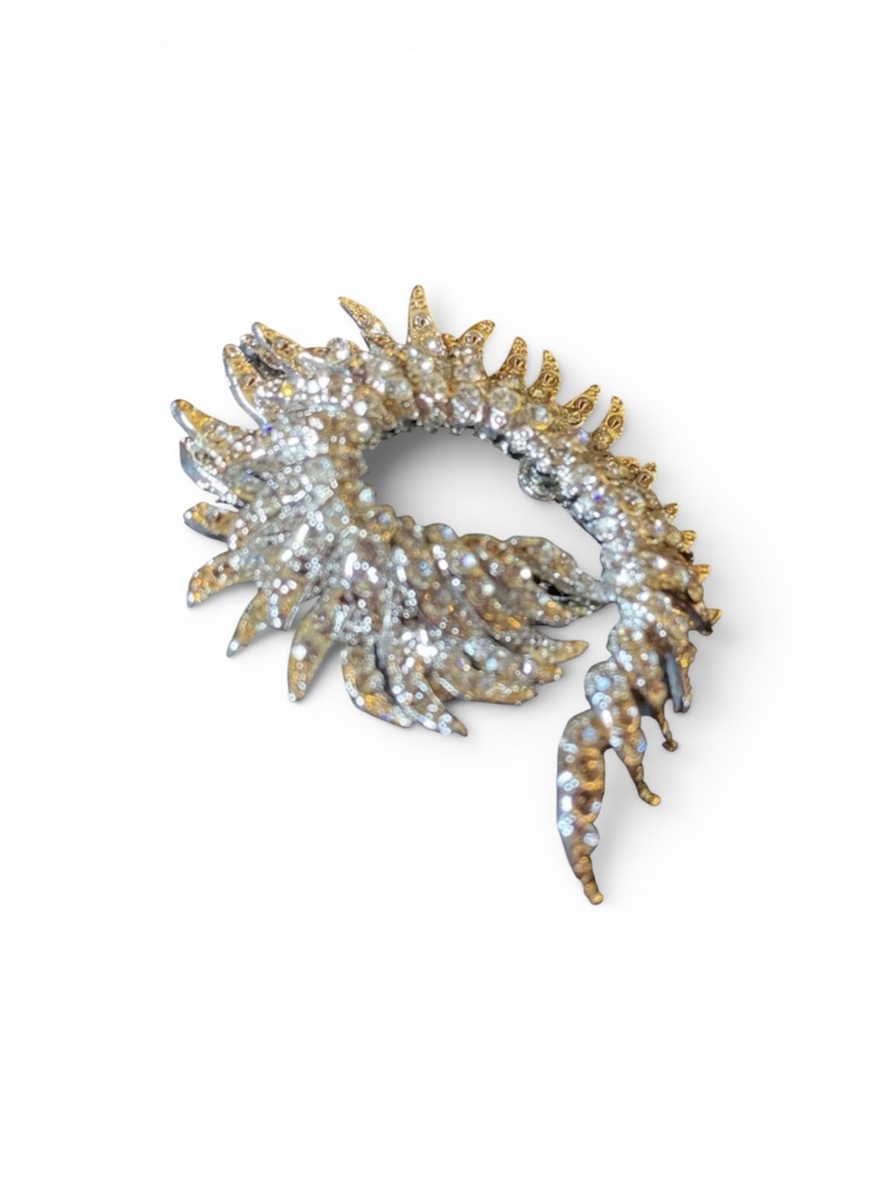 Vintage Crislu simulated diamond pin or necklace holder to put on a necklace.